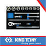 Socket Set 3/4dr Eva Foam 6pt 14pc King Tony