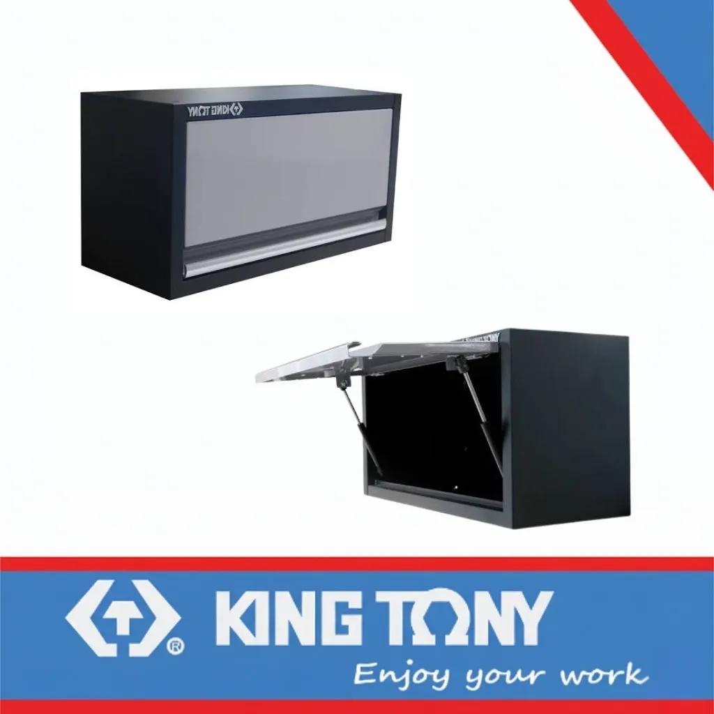 [87D11-01A-KG] Cabinet Storage Wall Black/Grey King Tony