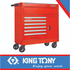 [87439-7B] Tool Trolley 7 Drawer + 1 Door Ball Bearing Slides King Tony