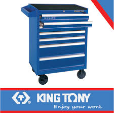 [87434-7B-B] Tool Trolley Blue 7 Drawer Ball Bearing Slides King Tony