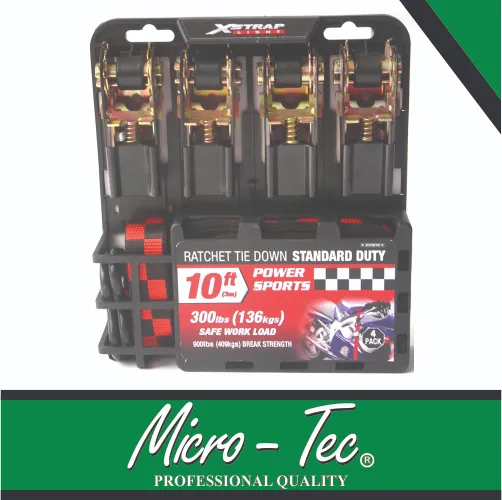 [ATDT92105] Tie Down Ratchet 4pc Pack Micro-Tec