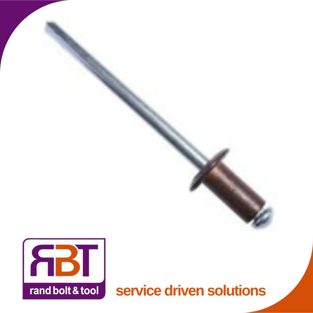 Pop Rivet 4.8 x 10 Alu-Stl/Mdr Brown (8.5-11.5)