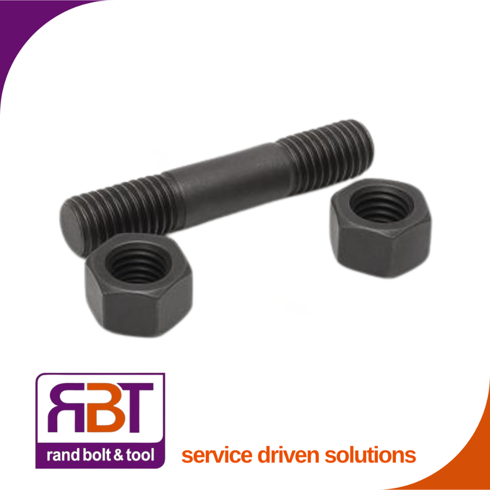 Stud M20 x 220mm B7 DIN A193 C/W 2 A194 Gr.7 Nuts 