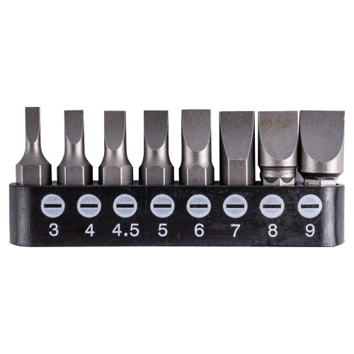 Screwdriver Bit Set Slotted 8pc Tork Craft