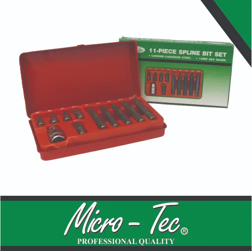 [I101267] Spline Bit Set 11pc Micro-Tec
