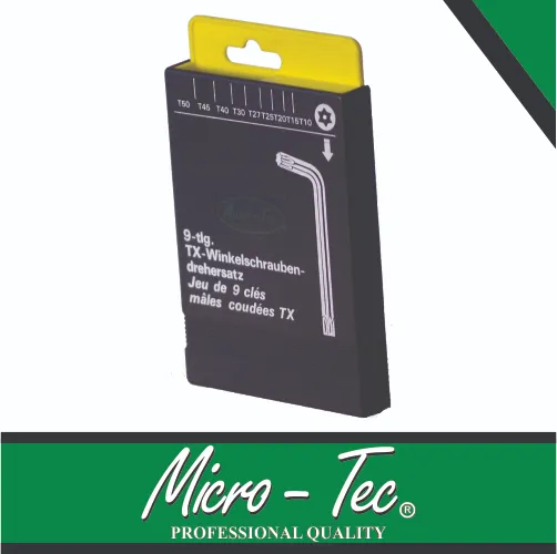 [I5502] Torx Allen Key Set T10-T50 Tamperproof  9pc Micro-Tec