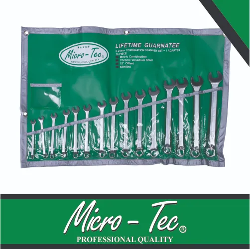 [MIO160] Spanner Set Combination 6-21mm 16pc Micro-Tec