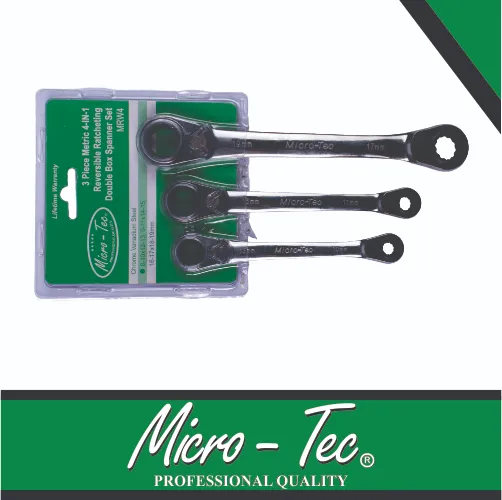[MRW4] Reversible Ratchet Wrench 4-In1 Set 3pc Micro-Tec