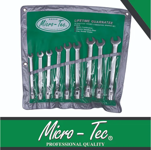 [MSWS0009] Socket Wrench Set 10-19mm 9pc Flexible Micro-Tec