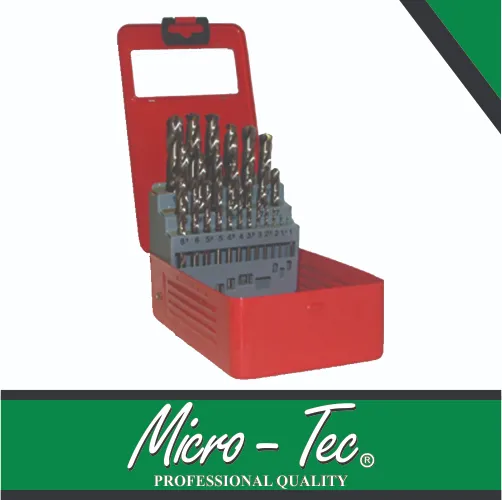 [TWIST-100] Drill Bit Set 1-13mm Twist Fully Ground 25pc HSS Micro-Tec