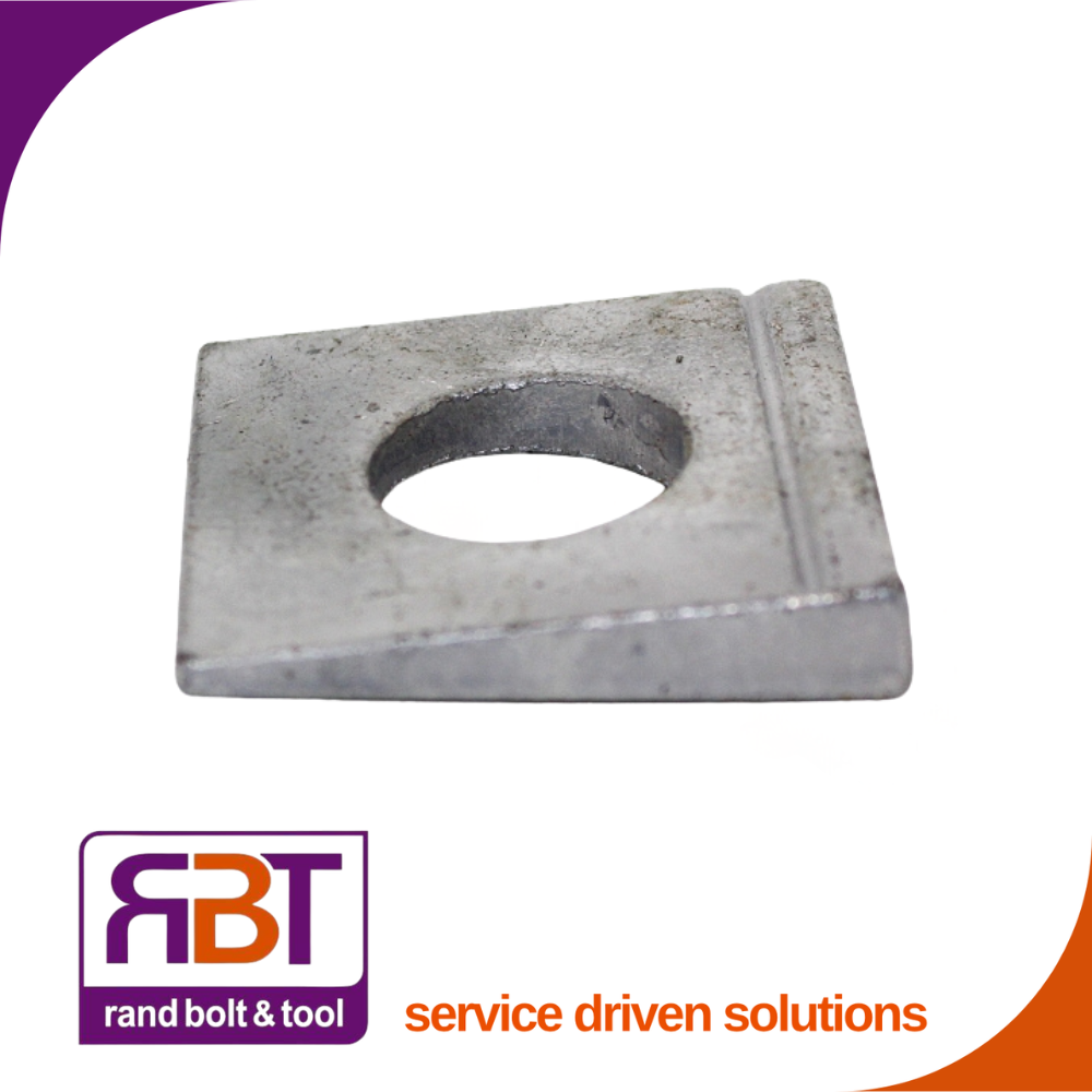 Taper Washer M20 Hot Dip Galv Steel (36x36x7.5) DIN 463 