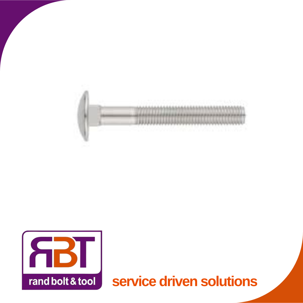 Cup Square M10 x 150mm A2 Stainless Steel DIN 603   