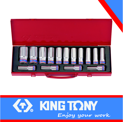Socket Set 1/2dr 10-32mm Deep 25pc 12pt King Tony