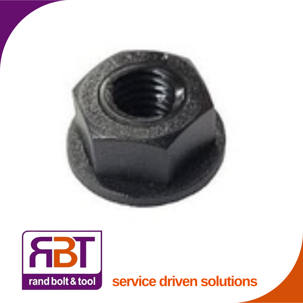 Flange Nut M18 x 1.5 Metric Fine Black Gr.10.9 DIN 6923 