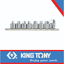 Socket Set 1/2dr Rail Square 8-19mm pc King Tony