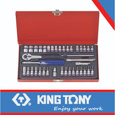 Socket Bits 1/4 Metric 4-13mm 6P 39pc King Tony