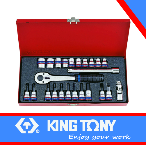 Socket Set 3/8dr 6-19mm 24pc King Tony