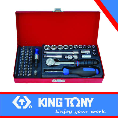 Socket Set W/bits 1/4 Metric 4-13mm 6P 51pc King Tony