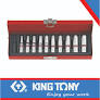 Socket Set 1/4dr Deep 5/32"-1/2" 19pc 6pt King Tony