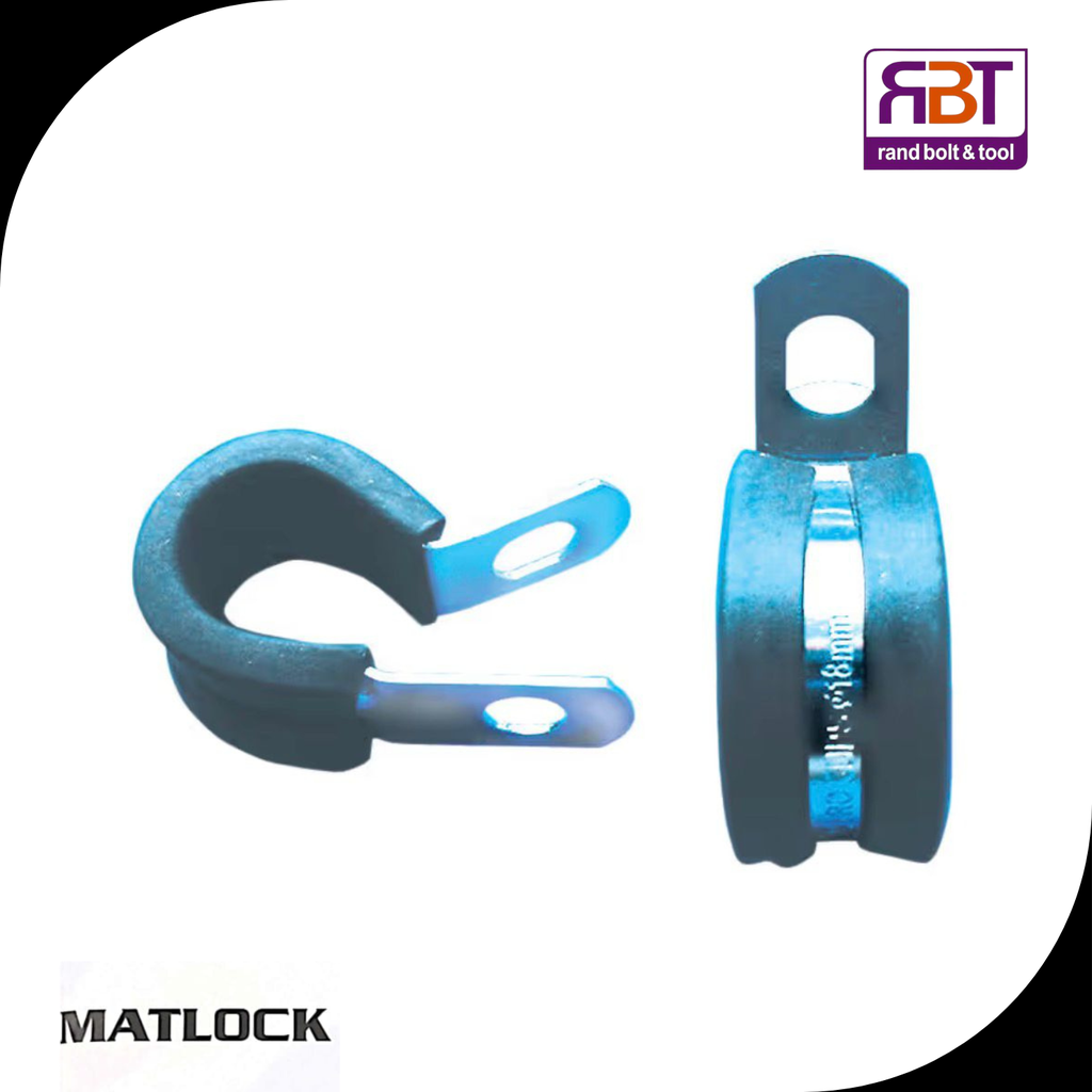 Clamp 40mm P-Clip Rubber Lined 