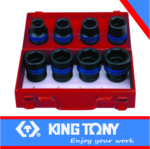 Socket Set 3/4dr 19-38mm Impact 8pc King Tony