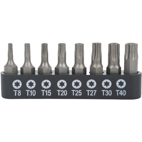 [T SC2500802C] Screwdriver Torx Tamper Bit Set T8-T40 8pc Tork Craft