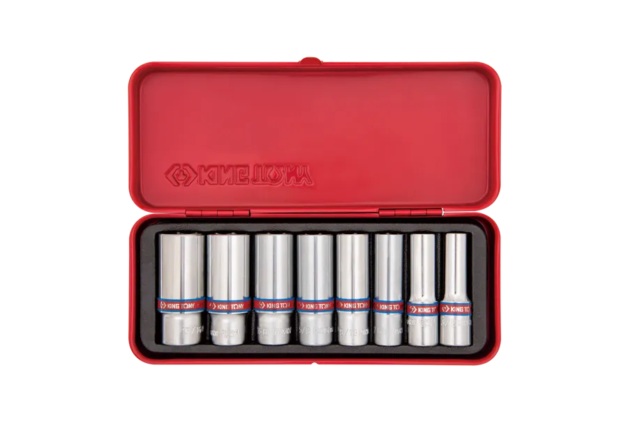 Socket Set 3/8dr Deep 3/8-13/16 6pc 6pt King Tony