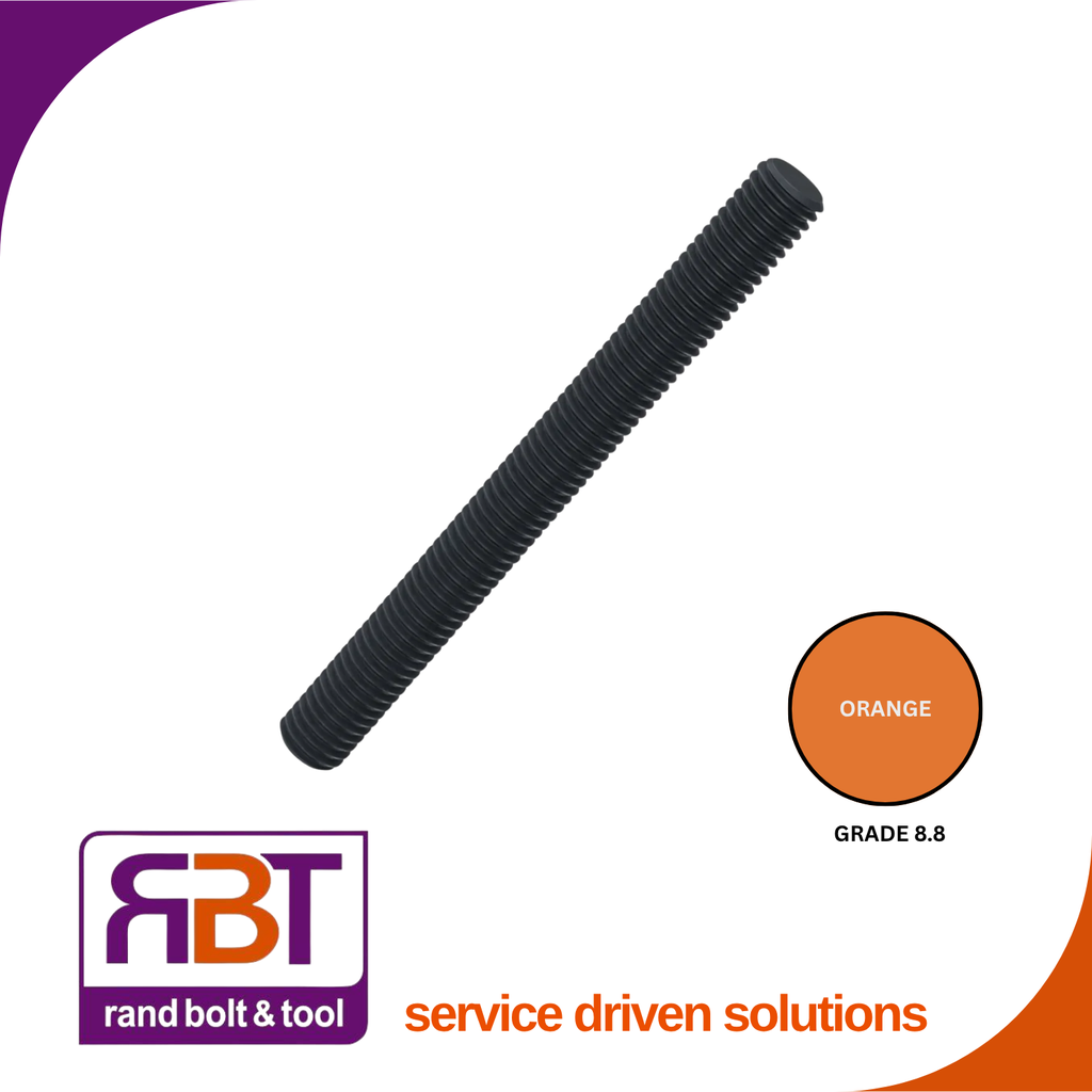 [976B8421] Threaded Rod M42 x 1m Black Gr.8 DIN 976