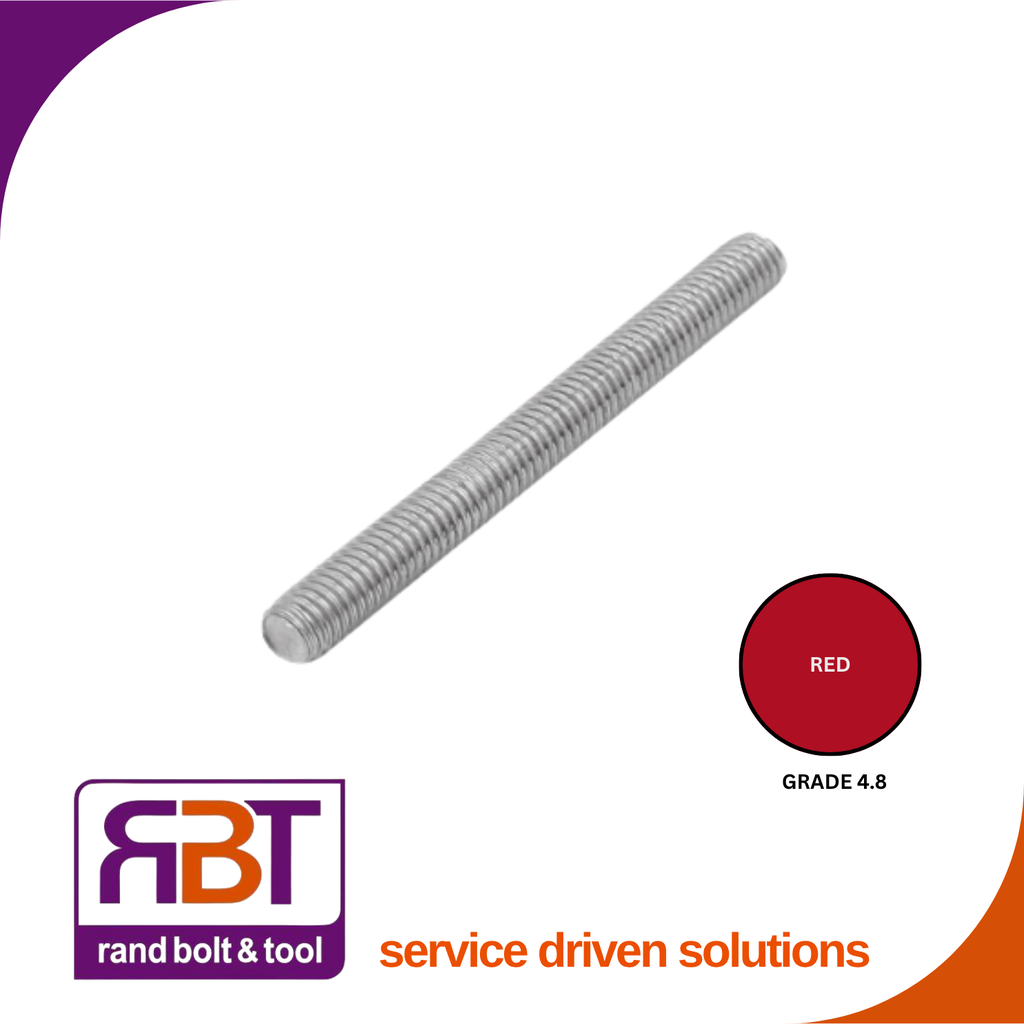 Threaded Rod M5 x 1m Left Hand Zinc Plated Gr.4 DIN 976