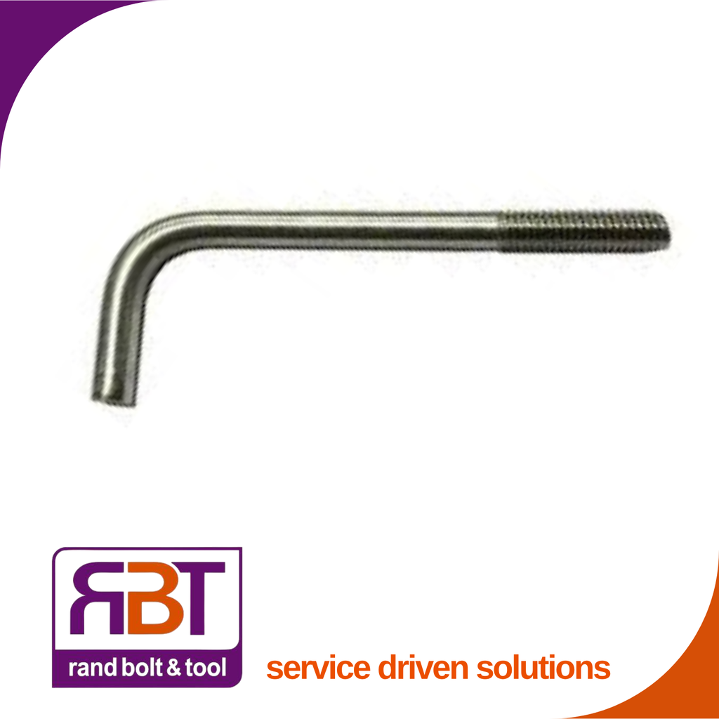 [205B420600] Foundation Bolt M20 x 100 x 600mm Blk Gr.4