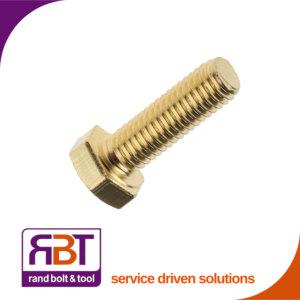 [933BR616] Set Screw M6 x 16mm Brass DIN 933