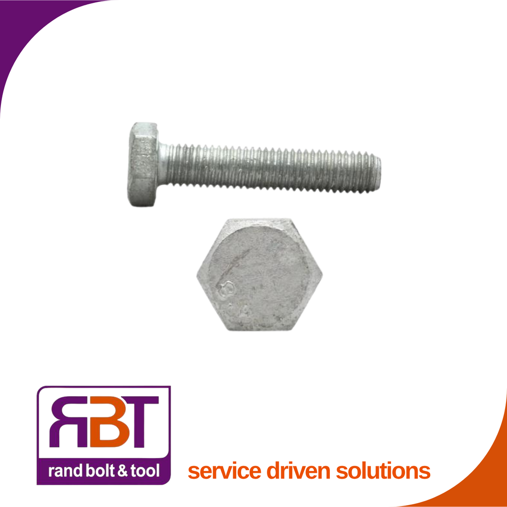 Set Screw M8 x 20mm Hot Dip Galvanized Gr.8.8 DIN 933