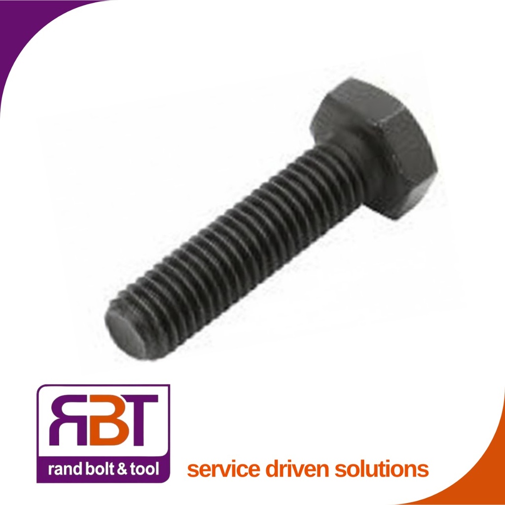 Set Screw M10 x 1.25 x 30mm Jap Fine Black Gr.8.8 DIN 961