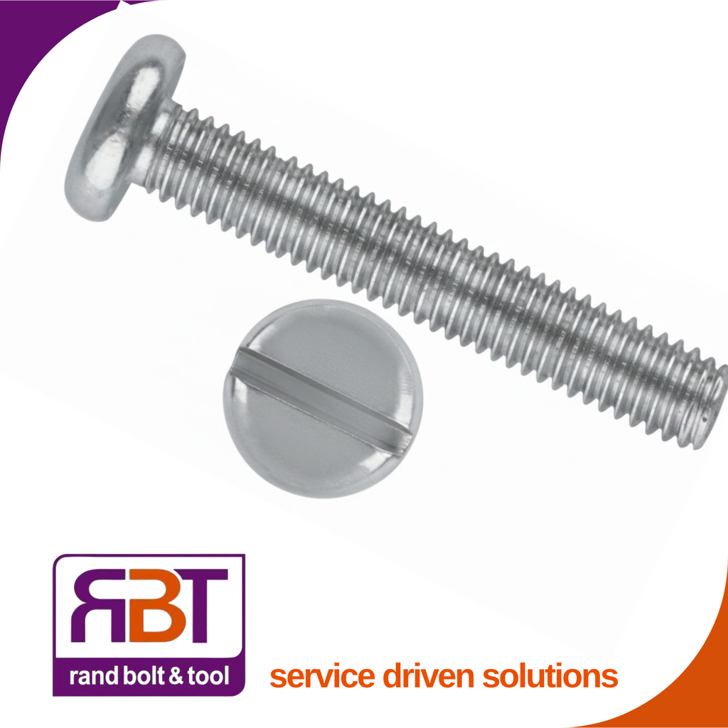 Machine Screw M3 x 6mm Pan Head Slotted A4 Stainless Steel DIN 85