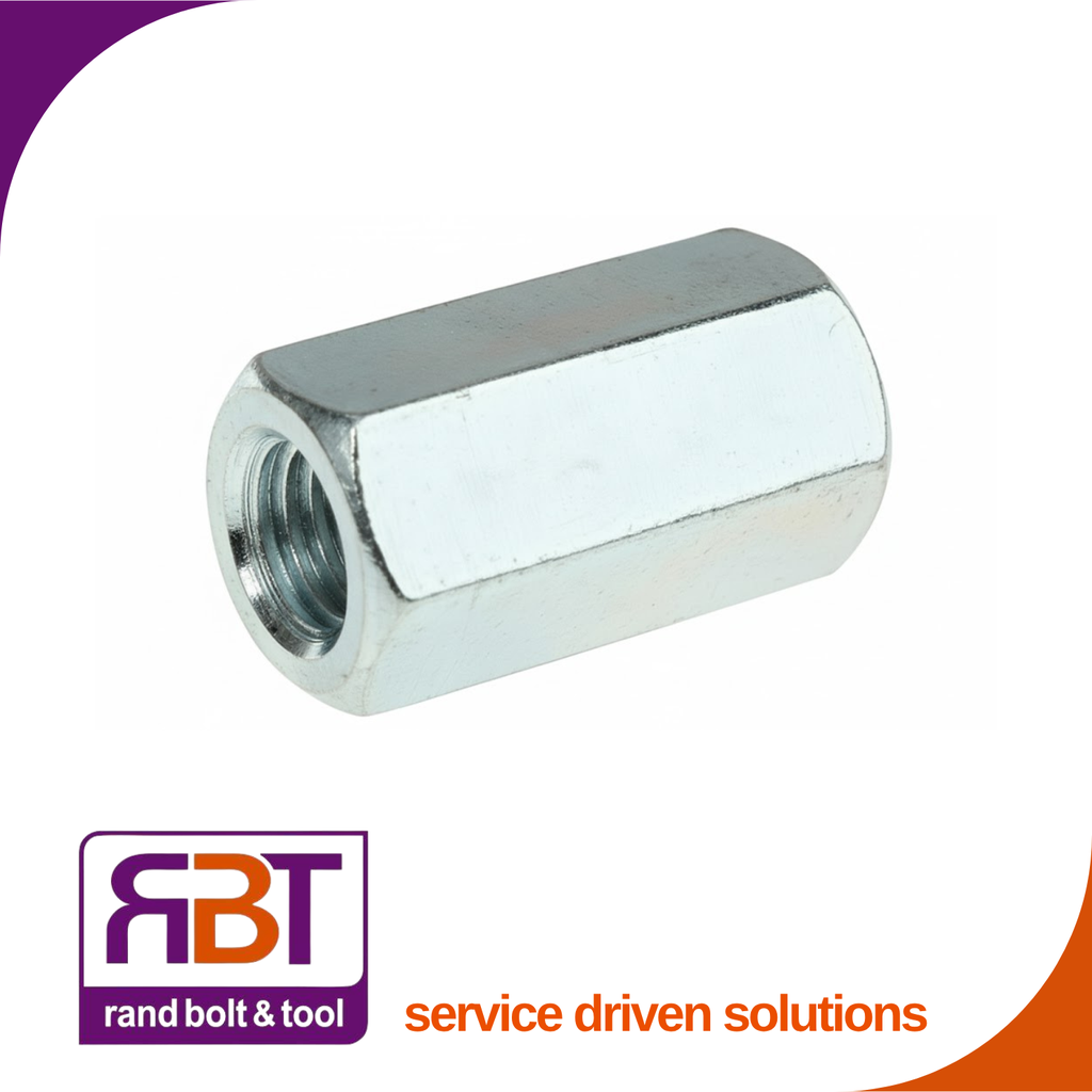 [6334Z48] Coupler Nut M8 x 1.25 Zinc Plated Gr.4 DIN 6334