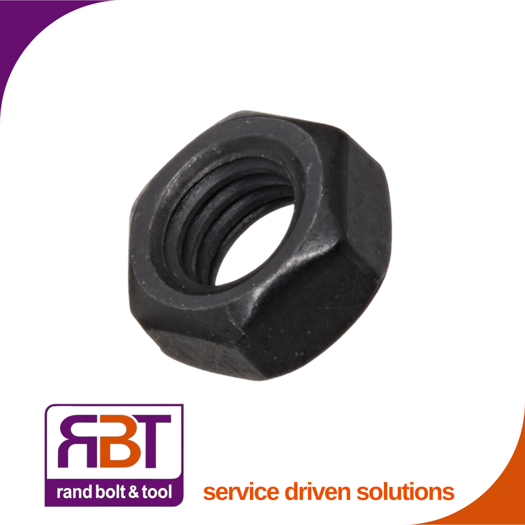 Full Hex Nut M8 x 1.25 Black Gr.8 DIN 934