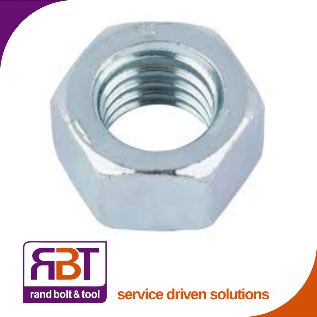 Full Hex Nut M8 x 1.25 Zinc Plated Gr.8 DIN 934