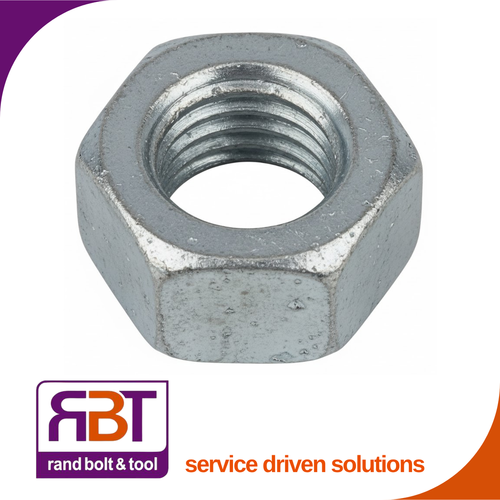 Full Hex Nut M8 x 1.25 Hot Dip Galvanized Gr.8 DIN 934