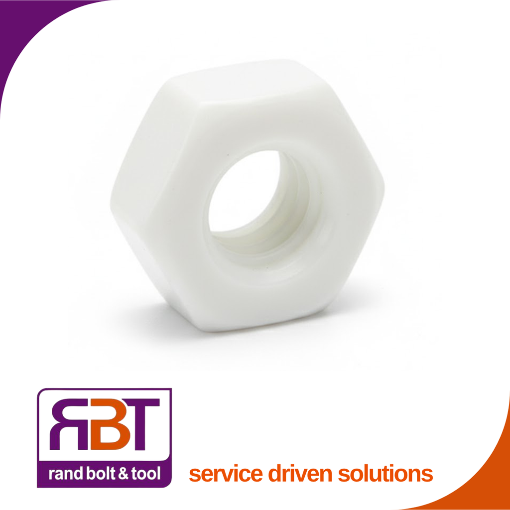 Full Hex Nut M10 x 1.5 Nylon DIN 934