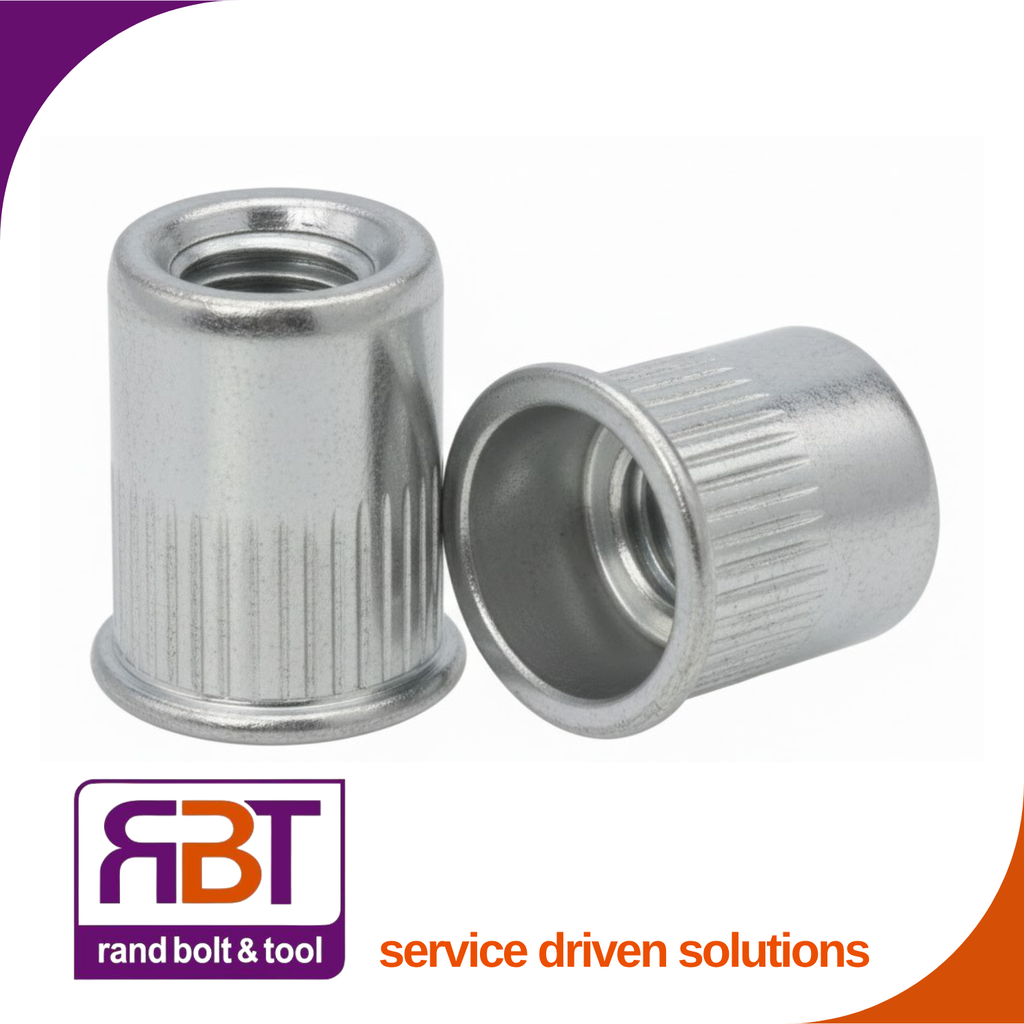 Rivnut M6 x 1 Zinc Plated Steel lw/prfl