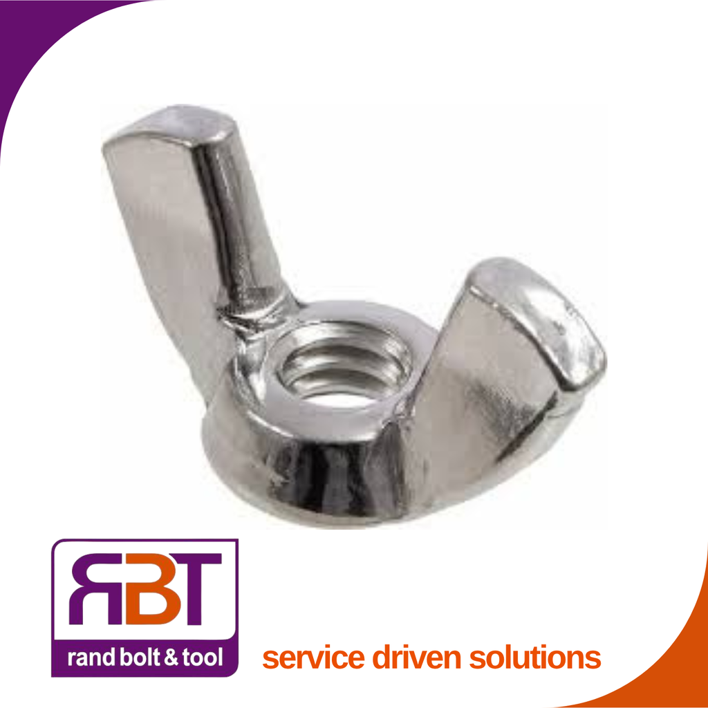 Wing Nut M6 x 1 A2 Stainless Steel DIN 315