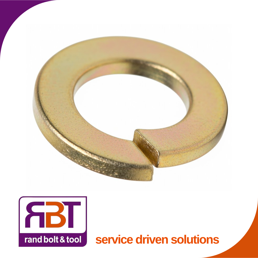 Spring Washer M3 Yellow Passivated Steel Flat Medium DIN 127