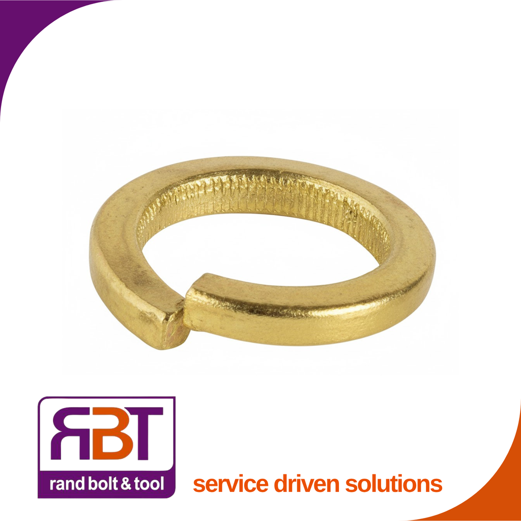 Spring Washer M8 Yellow Passivated Steel Square Medium (8.5x12.7x2) DIN 7980