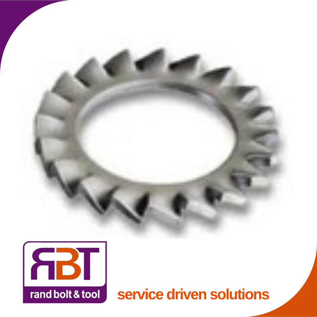 Lock Washer M4 Zinc Plated Steel External Star DIN 6798