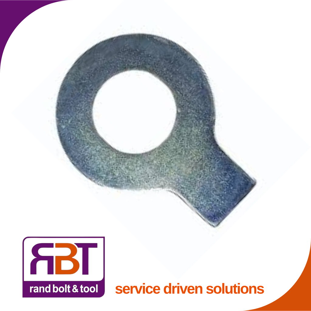 Tab Washer M20 Black Steel Single DIN 93