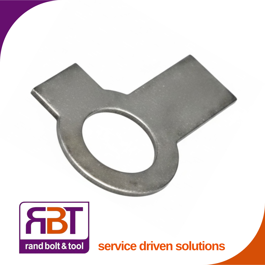 Tab Washer M10 Black Steel Double DIN 463