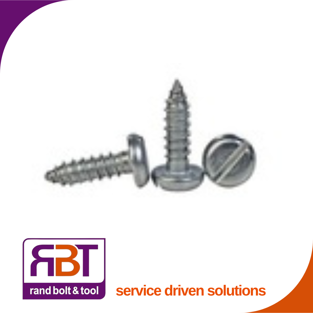 Self Tapper #10 x 50  Pan Slotted A2 Stainless Steel DIN 7971