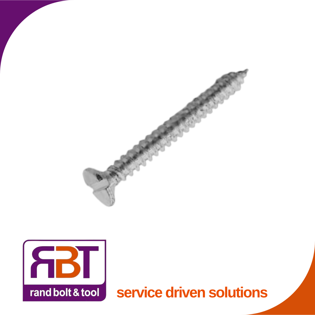 Self Tapper #10 x 19 Countersunk Head Slotted A2 Stainless Steel DIN 7972