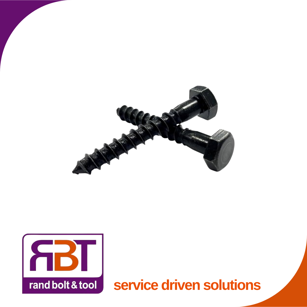 Coach Screw 10 x 150 Black Gr.4 DIN 571