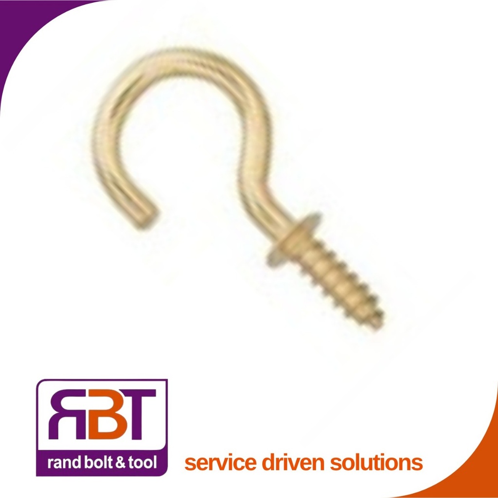 [350Y25] Cup Hook 25mm Light Duty Plated